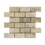 2x4 Philadelphia Travertine Tumbled Brick Mosaic Tile 2x4 Philadelphia Travertine Tumbled Brick Mosaic Tile - American Tile Depot