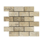 2x4 Philadelphia Travertine Tumbled Brick Mosaic Tile 2x4 Philadelphia Travertine Tumbled Brick Mosaic Tile - American Tile Depot