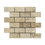 2x4 Philadelphia Travertine Tumbled Brick Mosaic Tile 2x4 Philadelphia Travertine Tumbled Brick Mosaic Tile - American Tile Depot