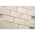 2x4 Premium White Onyx CROSS-CUT Polished Brick Mosaic Tile 2x4 Premium White Onyx CROSS-CUT Polished Brick Mosaic Tile - American Tile Depot