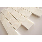 2x4 Premium White Onyx CROSS-CUT Polished Brick Mosaic Tile 2x4 Premium White Onyx CROSS-CUT Polished Brick Mosaic Tile - American Tile Depot