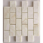 2x4 Premium White Onyx CROSS-CUT Polished Brick Mosaic Tile 2x4 Premium White Onyx CROSS-CUT Polished Brick Mosaic Tile - American Tile Depot