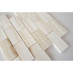 2x4 Premium White Onyx VEIN-CUT Polished Brick Mosaic Tile 2x4 Premium White Onyx VEIN-CUT Polished Brick Mosaic Tile - American Tile Depot