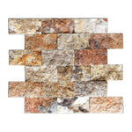 2x4 Scabos Travertine Split-Faced Brick Mosaic Tile 2x4 Scabos Travertine Split-Faced Brick Mosaic Tile - American Tile Depot
