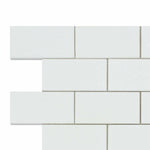 2x4 Thassos White Marble Polished Brick Mosaic Tile 2x4 Thassos White Marble Polished Brick Mosaic Tile - American Tile Depot