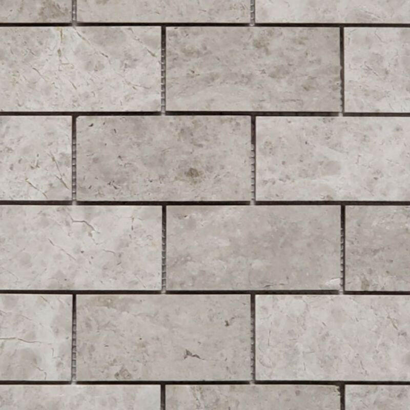 2x4 Tundra Gray (Atlantic Gray) Marble Polished Brick Mosaic Tile 2x4 Tundra Gray (Atlantic Gray) Marble Polished Brick Mosaic Tile - American Tile Depot