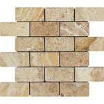 2x4 Valencia Travertine Tumbled Mosaic Tile 2x4 Valencia Travertine Tumbled Mosaic Tile - American Tile Depot