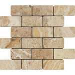 2x4 Valencia Travertine Tumbled Mosaic Tile 2x4 Valencia Travertine Tumbled Mosaic Tile - American Tile Depot