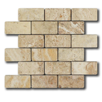 2x4 Valencia Travertine Tumbled Mosaic Tile 2x4 Valencia Travertine Tumbled Mosaic Tile - American Tile Depot