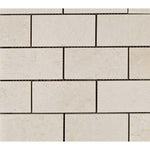 2x4 White Pearl / Botticino Marble Polished Brick Mosaic Tile 2x4 White Pearl / Botticino Marble Polished Brick Mosaic Tile - American Tile Depot
