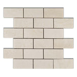 2x4 White Pearl / Botticino Marble Polished Brick Mosaic Tile 2x4 White Pearl / Botticino Marble Polished Brick Mosaic Tile - American Tile Depot