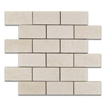 2x4 White Pearl / Botticino Marble Polished Brick Mosaic Tile 2x4 White Pearl / Botticino Marble Polished Brick Mosaic Tile - American Tile Depot