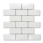 CLEARANCE – 2x4 Rittenhouse Arctic White Semi Gloss Ceramic Mosaic Wall Tile CLEARANCE – 2x4 Rittenhouse Arctic White Semi Gloss Ceramic Mosaic Wall Tile - American Tile Depot