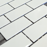 CLEARANCE – 2x4 Rittenhouse Arctic White Semi Gloss Ceramic Mosaic Wall Tile CLEARANCE – 2x4 Rittenhouse Arctic White Semi Gloss Ceramic Mosaic Wall Tile - American Tile Depot