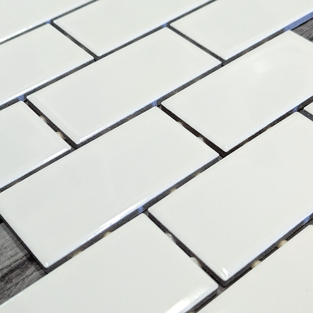 CLEARANCE – 2x4 Rittenhouse Arctic White Semi Gloss Ceramic Mosaic Wall Tile CLEARANCE – 2x4 Rittenhouse Arctic White Semi Gloss Ceramic Mosaic Wall Tile - American Tile Depot