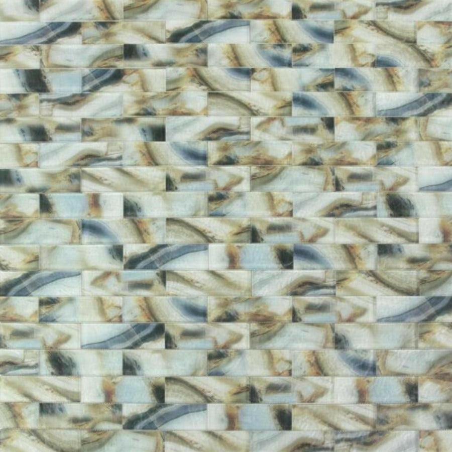 2x6 Aesthetic Onyx Mauna Subway Brick Glass Mosaic Wall Tile 2x6 Aesthetic Onyx Mauna Subway Brick Glass Mosaic Wall Tile - American Tile Depot
