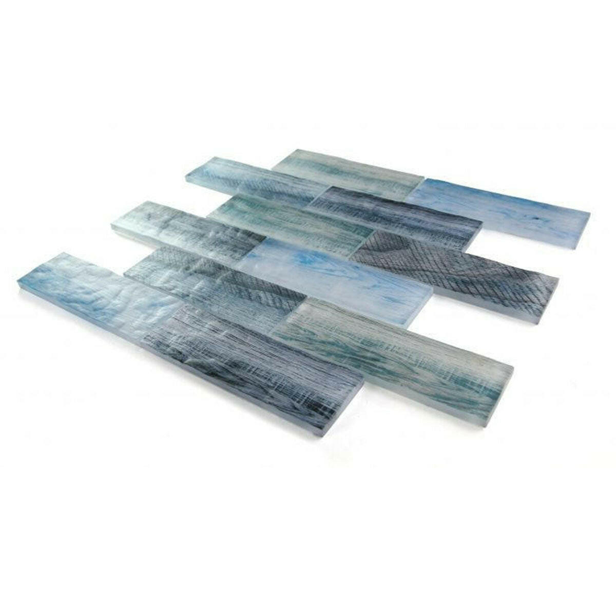 2x6 Aesthetic Wood Ocean Subway Brick Glass Mosaic Wall Tile 2x6 Aesthetic Wood Ocean Subway Brick Glass Mosaic Wall Tile - American Tile Depot