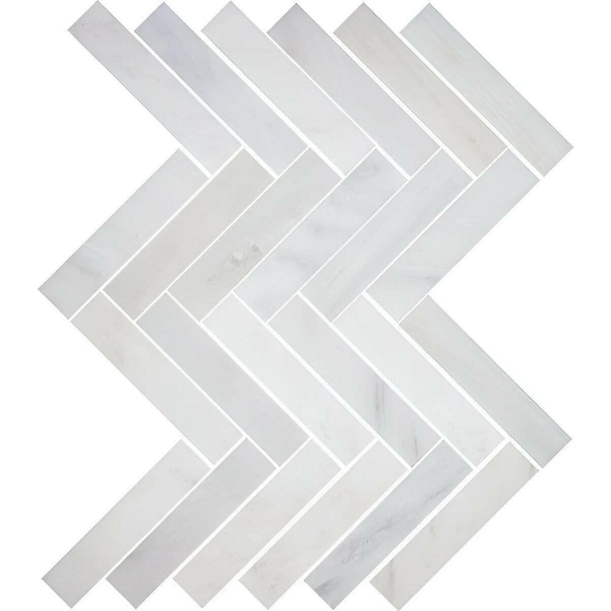 2x6 Calacatta Gold Marble Polished Herringbone Mosaic Tile 2x6 Calacatta Gold Marble Polished Herringbone Mosaic Tile - American Tile Depot