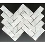 2x6 Carrara White Marble Honed Herringbone Mosaic Tile 2x6 Carrara White Marble Honed Herringbone Mosaic Tile - American Tile Depot