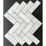 2x6 Carrara White Marble Honed Herringbone Mosaic Tile 2x6 Carrara White Marble Honed Herringbone Mosaic Tile - American Tile Depot