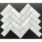 2x6 Carrara White Marble Honed Herringbone Mosaic Tile 2x6 Carrara White Marble Honed Herringbone Mosaic Tile - American Tile Depot