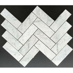 2x6 Carrara White Marble Polished Herringbone Mosaic Tile 2x6 Carrara White Marble Polished Herringbone Mosaic Tile - American Tile Depot