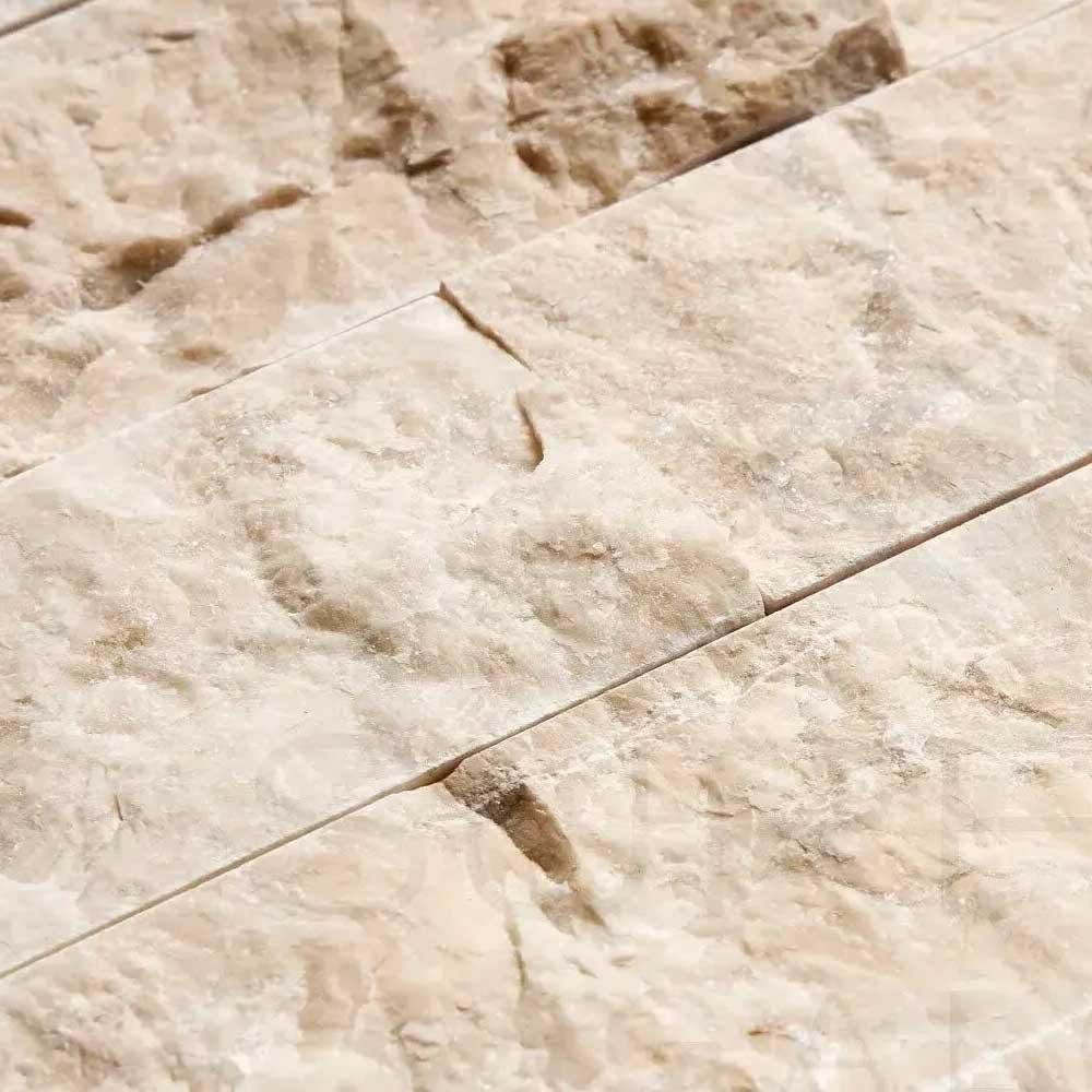 2x6 Diano Royal (Queen Beige) Marble Split-Faced Mosaic Tile 2x6 Diano Royal (Queen Beige) Marble Split-Faced Mosaic Tile - American Tile Depot