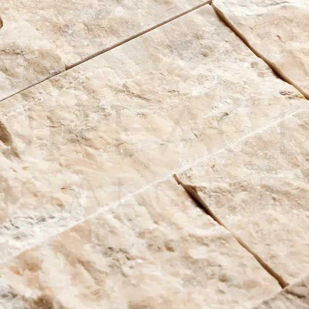 2x6 Diano Royal (Queen Beige) Marble Split-Faced Mosaic Tile 2x6 Diano Royal (Queen Beige) Marble Split-Faced Mosaic Tile - American Tile Depot