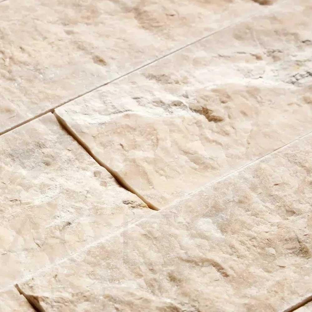 2x6 Diano Royal (Queen Beige) Marble Split-Faced Mosaic Tile 2x6 Diano Royal (Queen Beige) Marble Split-Faced Mosaic Tile - American Tile Depot