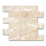 2x6 Diano Royal (Queen Beige) Marble Split-Faced Mosaic Tile 2x6 Diano Royal (Queen Beige) Marble Split-Faced Mosaic Tile - American Tile Depot