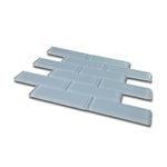 2x6 Oceanhouse Lucy Blue Glossy Subway Glass Mosaic Tile 2x6 Oceanhouse Lucy Blue Glossy Subway Glass Mosaic Tile - American Tile Depot