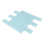 2x6 Oceanhouse Teal Glossy Subway Glass Mosaic Tile 2x6 Oceanhouse Teal Glossy Subway Glass Mosaic Tile - American Tile Depot