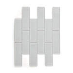 2x6 Oceanhouse White Shining Glossy Subway Glass Mosaic Tile 2x6 Oceanhouse White Shining Glossy Subway Glass Mosaic Tile - American Tile Depot