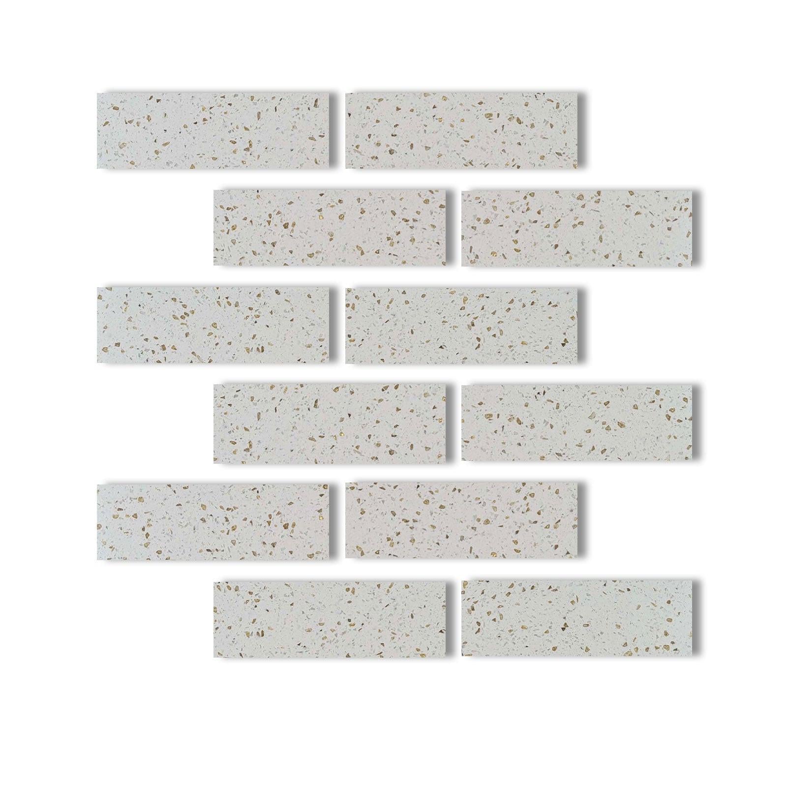 Special Cut | 2x6 Terrazzo Gold Marble Polished Tile - American Tile Depot