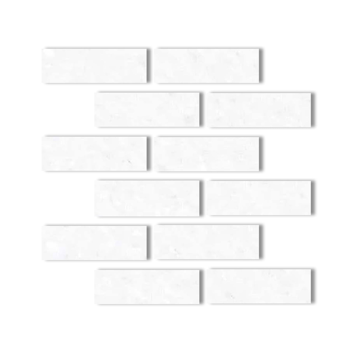 Special Cut | 2x6 Thassos White Marble Honed Tile