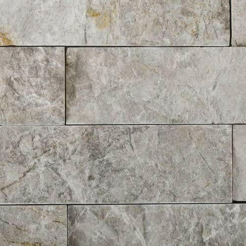 2x6 Tundra Gray (Atlantic Gray) Marble Split-Faced Mosaic Tile 2x6 Tundra Gray (Atlantic Gray) Marble Split-Faced Mosaic Tile - American Tile Depot