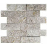 2x6 Tundra Gray (Atlantic Gray) Marble Split-Faced Mosaic Tile 2x6 Tundra Gray (Atlantic Gray) Marble Split-Faced Mosaic Tile - American Tile Depot