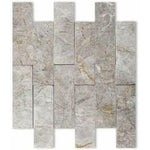 2x6 Tundra Gray (Atlantic Gray) Marble Split-Faced Mosaic Tile 2x6 Tundra Gray (Atlantic Gray) Marble Split-Faced Mosaic Tile - American Tile Depot
