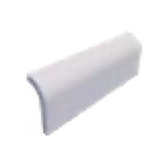 2x6 Palette White Ice Glossy Solid Color Ceramic Radius Cap 2x6 Palette White Ice Glossy Solid Color Ceramic Radius Cap - American Tile Depot