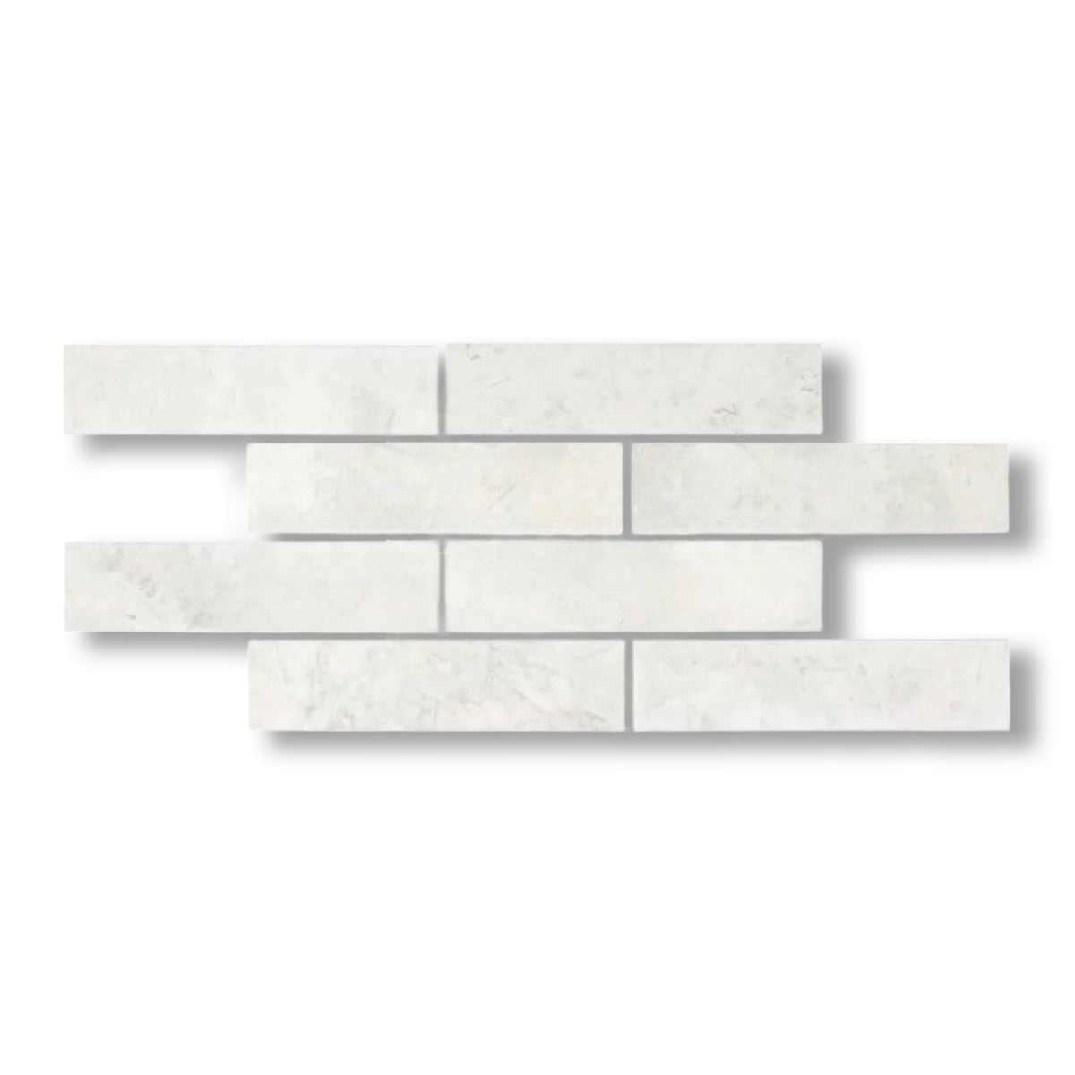 2x8 Bianco Congelato Dolomite Leathered Tile - American Tile Depot