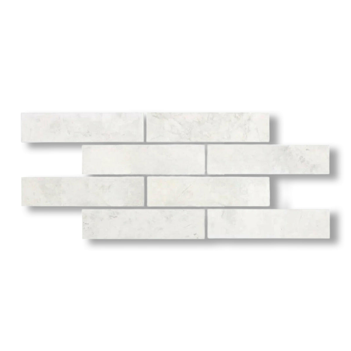 2x8 Bianco Congelato Dolomite Leathered Tile - American Tile Depot