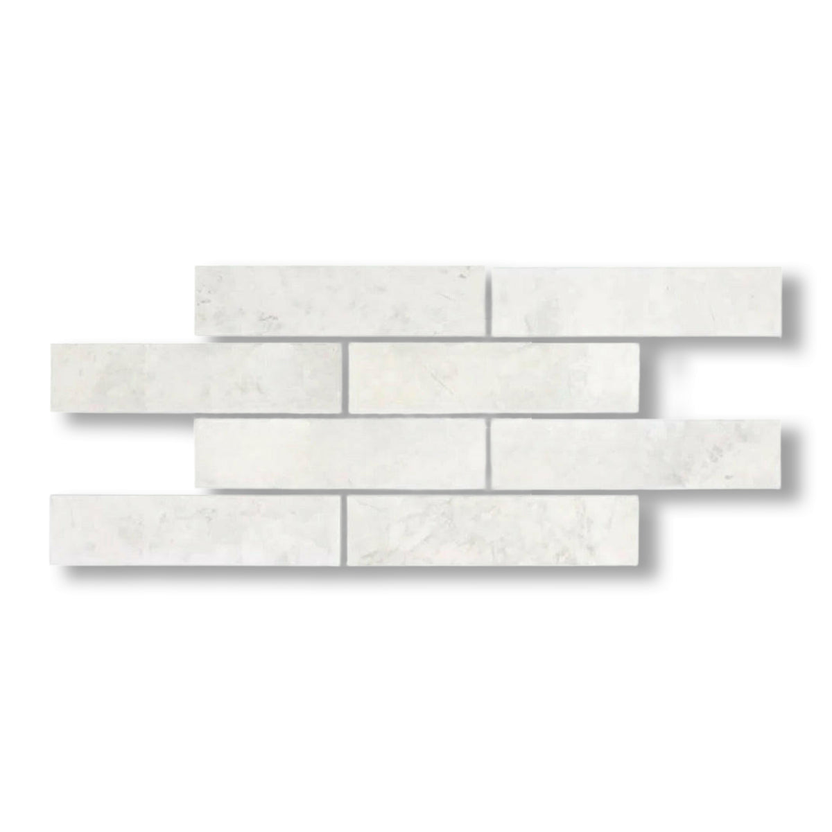 2x8 Bianco Congelato Dolomite Leathered Tile