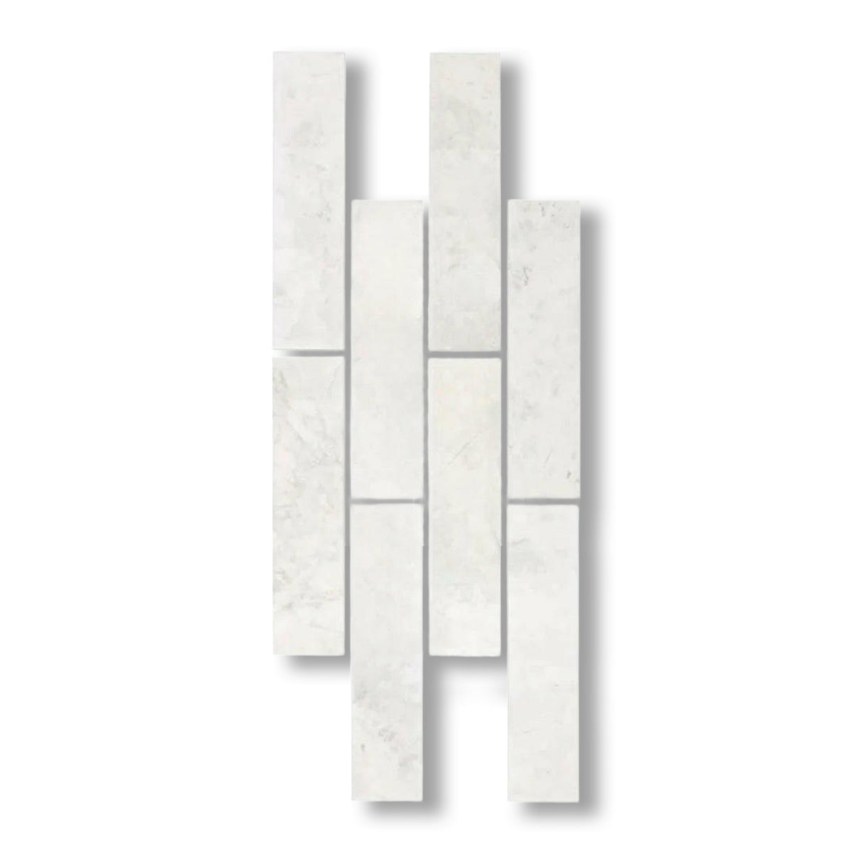 2x8 Bianco Congelato Dolomite Leathered Tile - American Tile Depot