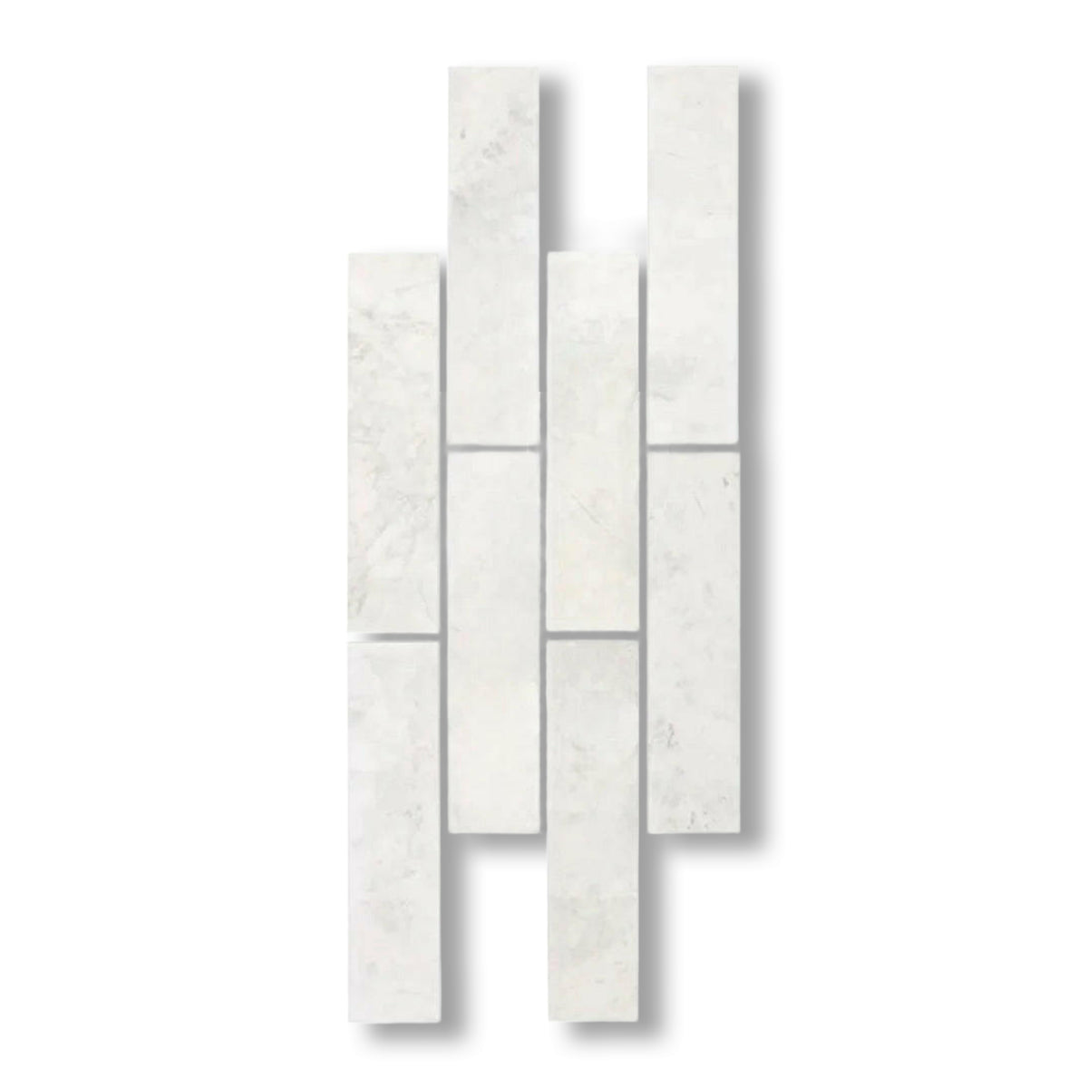 2x8 Bianco Congelato Dolomite Leathered Tile - American Tile Depot