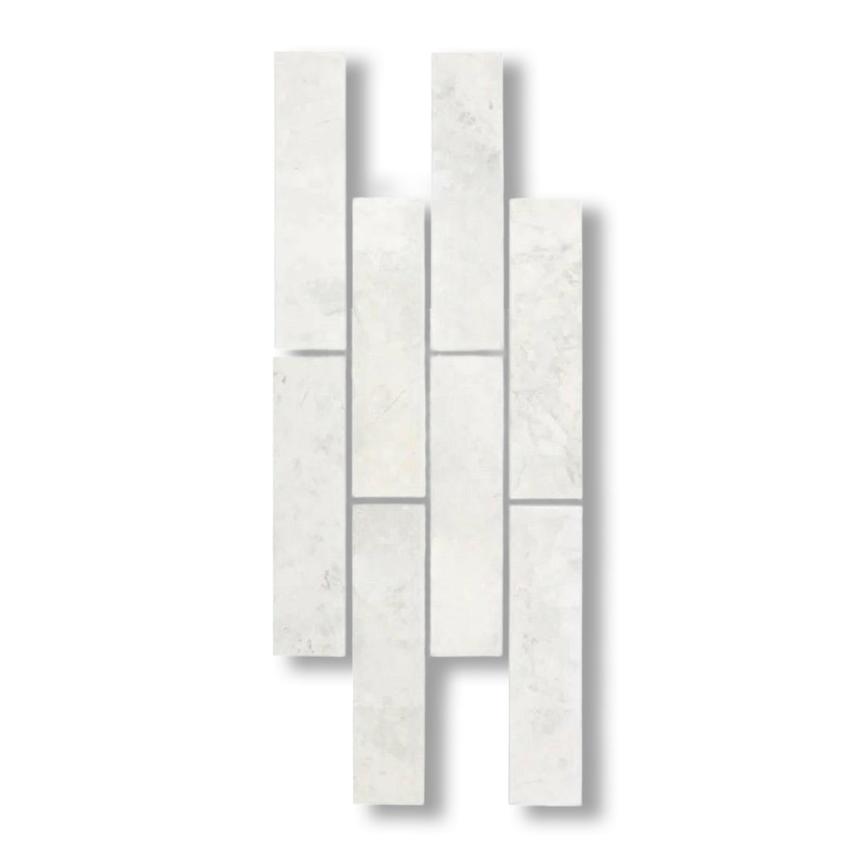 2x8 Bianco Congelato Dolomite Leathered Tile - American Tile Depot