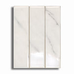 2x8 Lumina Bianco Glossy Marble Look Ceramic Tile - American Tile Depot