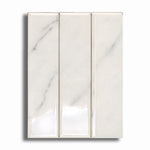 2x8 Lumina Bianco Glossy Marble Look Ceramic Tile - American Tile Depot