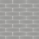 2x8 Mist Gray Glass Subway Tile - Rainbow Series - American Tile Depot