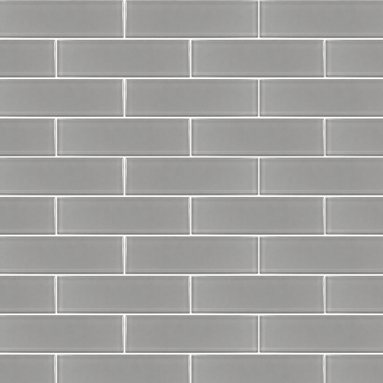 2x8 Mist Gray Glass Subway Tile - Rainbow Series - American Tile Depot