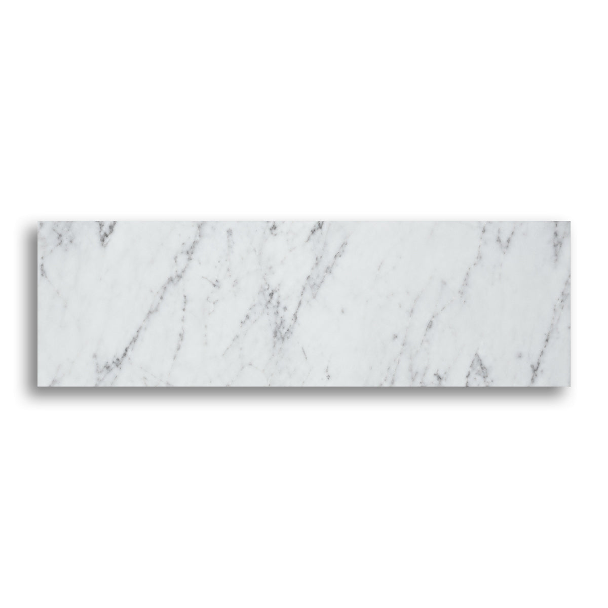 2x8 Oriental White / Asian Statuary Marble Honed Tile